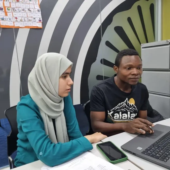 Refugee student supported on work, study journey