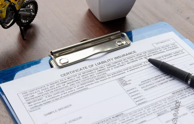 Clipboard with paper