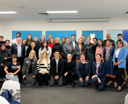 Group of AMES staff and clients