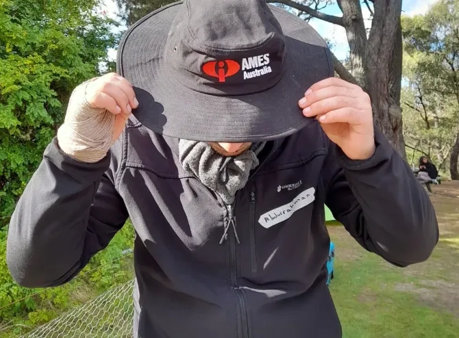 AMES clients enjoy first camping trip